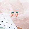 Cute Cartoon Carrot Stud Earrings Temperament Simple Small Exquisite Earrings Girl Heart Earrings