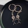 2pcs Interesting Match People Than Heart Middle Finger Couple Keychain Cute Funny Student Car Pendant Accessories Interior