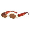 Ins New Retro Oval Punk Sunglasses UV400 Luxury Hollow Frame Design Women Men Street Vacation Gafas De Sol
