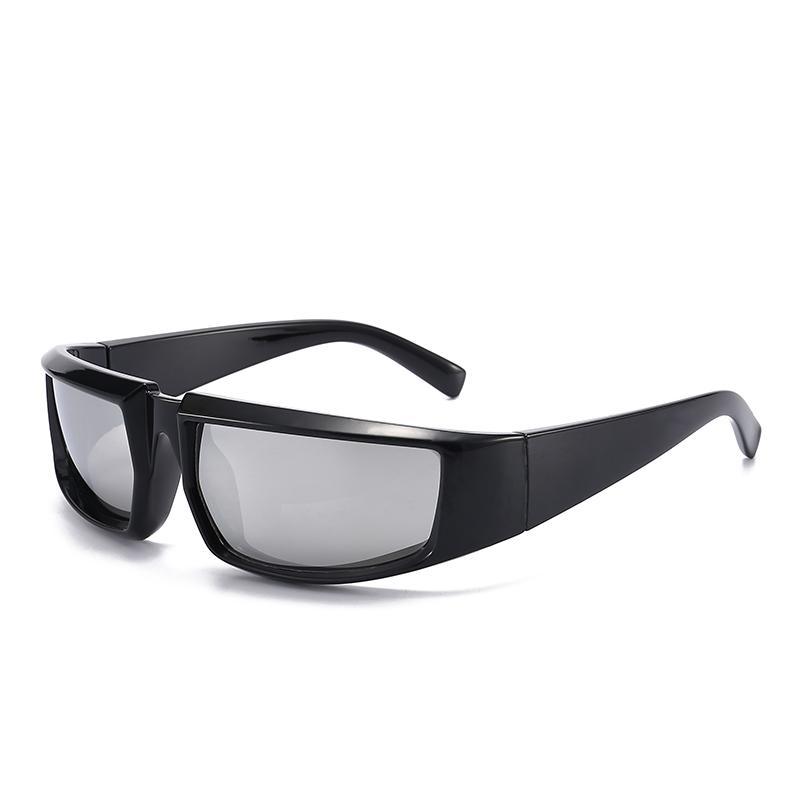 Y2K Sports Punk Sun Glasses Colorful Mirror Stylish Eyeglasses Women Men Luxury Designer Square Goggle Sun Glasses