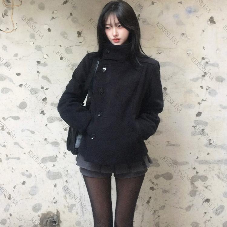 Autumn Winter Solid Color Women's Turtleneck Coat Y2K Hip-hop Retro Harajuku Cute Casual Versatile Women Tops