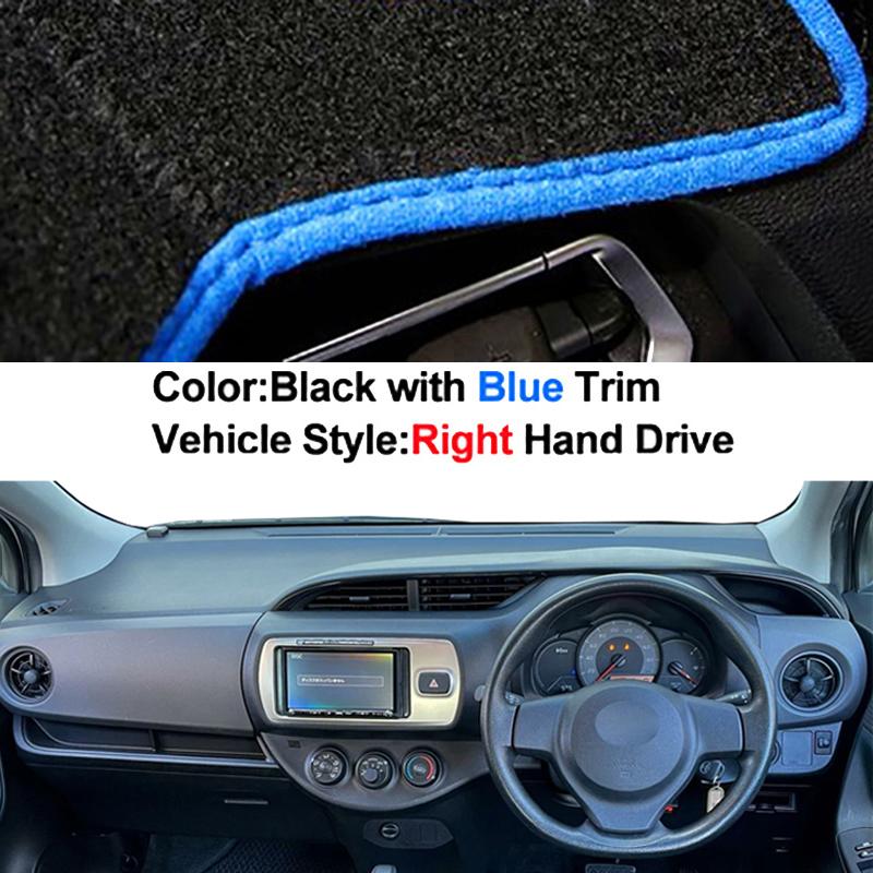 Car Auto Inner Dashboard Cover for Toyota Vitz 2012 - 2017 Center Console Protector Carpet Dashmat Sun-shade Accessories