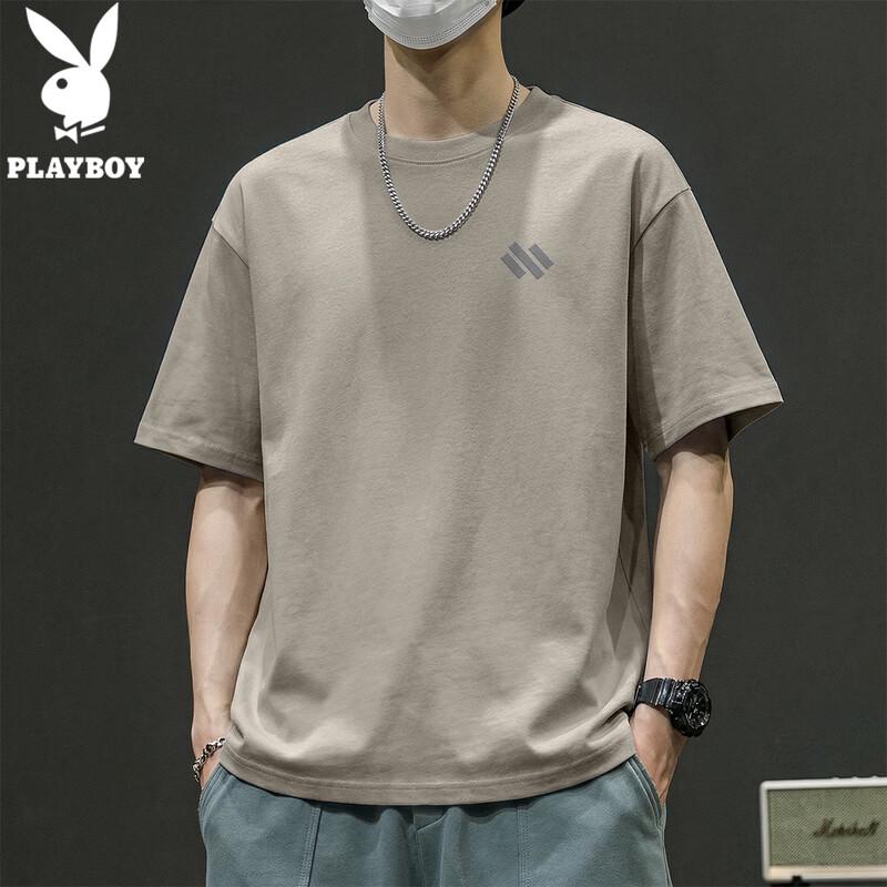 PLAYBOY Men's Pure Cotton Short Sleeve T-Shirt