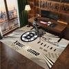 Boston Bruins Personalized Crystal Velvet Carpet, Customized Name Text Soft Anti‑Slip Rug for Living Room Bedroom