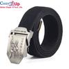 Cozy Up Cintos de lona com fivela automática de metal para homens, cinto tático militar, estilo casual, 120 cm