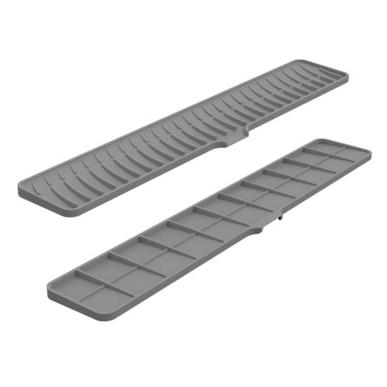 Silicone Drain Pad Faucet Mat Anti-Slip Quick Drying Soap Sink Mat Spill-Proof Countertop Protector Kitchen Utensil Holder