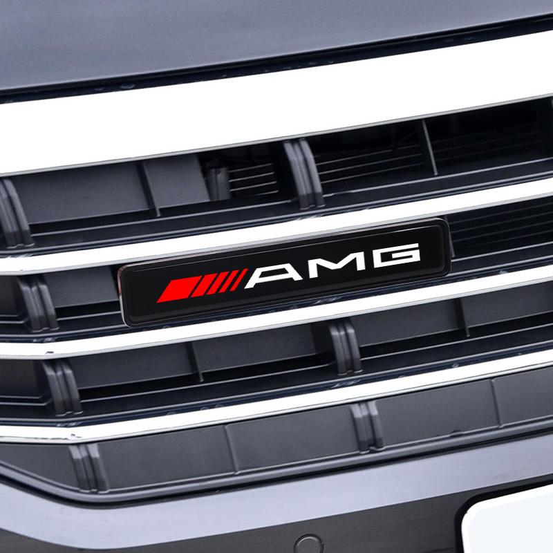 1Pcs Car Decorative Light LED Front Hood Grille Emblem Badge Decor For Mercedes Benz AMG W212 W205 W246 W177 W176 W213 GLC GLE GLS ML Laser Lamp