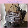 Vintage Motorcycle Style Tote Bag For Women With Multi Pocket Design For Daily Use