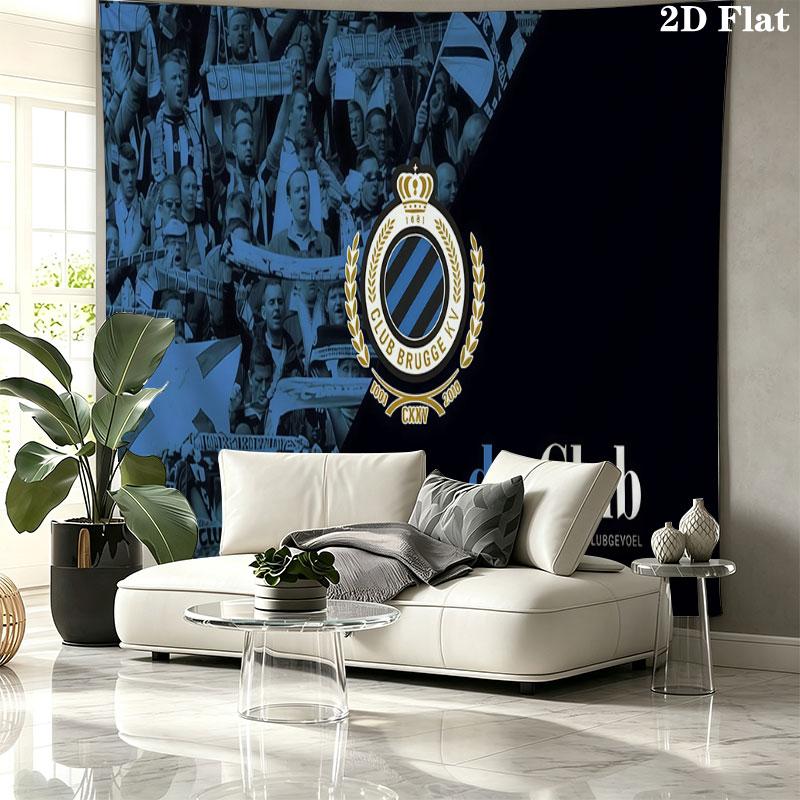 Club Brugge Wall Tapestry, Aesthetic Printed Fabric Blanket, Suitable for Bedroom, Living Room, and Home Decor.