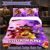 Personalized 3Pcs Bedding SetFive Nights At Freddy’s Custom Text Duvet Cover Pillowcase Set Bedroom Gift