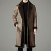 Men's 2025 Reversible Mink Fur Windbreaker Coat - Winter Fashion for Middle-aged