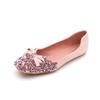 Women's wedding shoes new Korean version red sequins flat four seasons single shoes square head large women's shoes