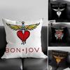 BBon JoviS Band Cushion Cover Pillowcase Ultra Soft Skin Friendly Fabric Cloud Like Comfort Concealed Zipper