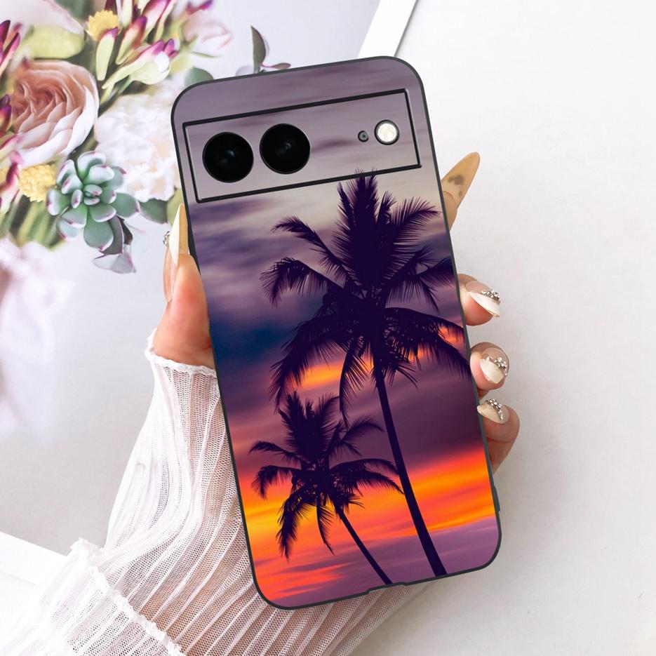 For Google Pixel 7A Case Pixel7 Pro Luxury Flower Butterfly Painted Cover Soft Silicone Case For Google Pixel 7 Pro Pixel7A Bags