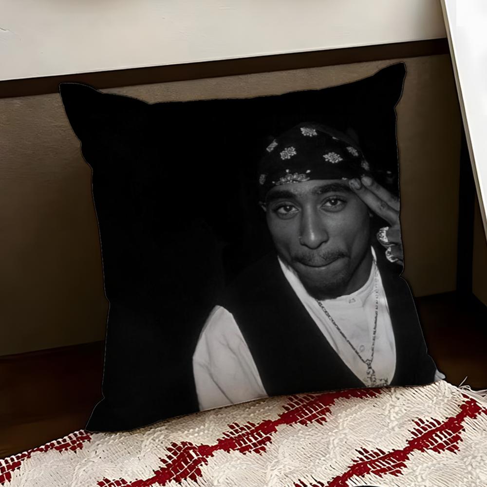 2PPAC Tupac SShakur Cushion Cover Reversible Soft Durable Pillow Cover Home  Car MultiScene Use for Daily Comfort