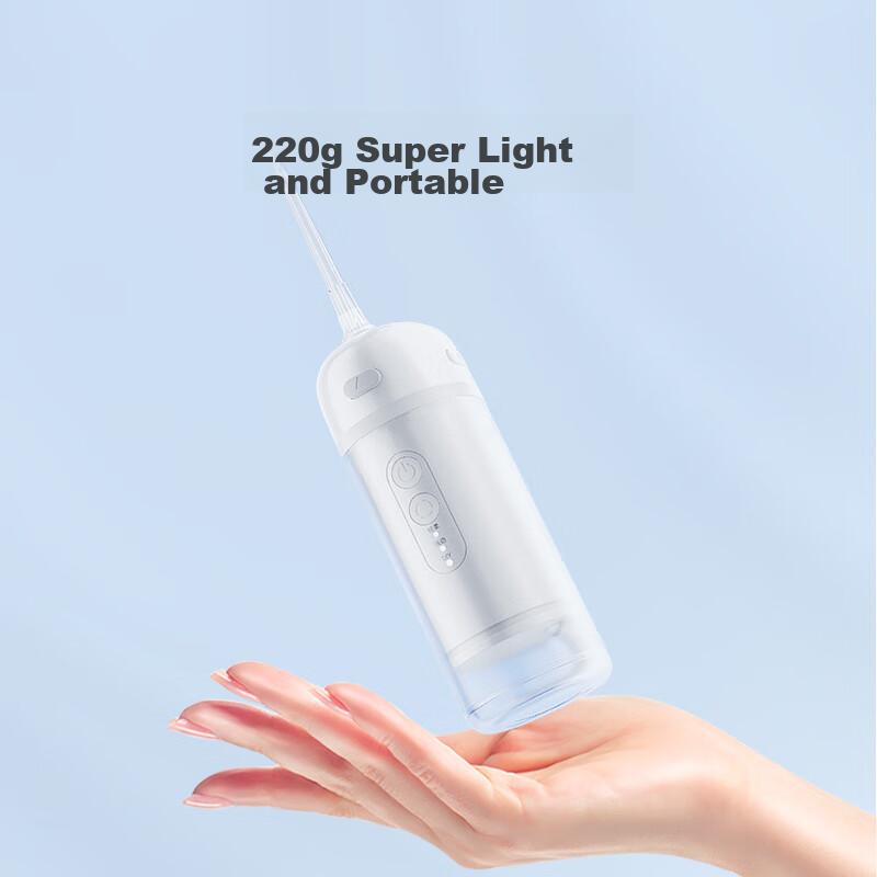 Jingdong Jingzao Portable Water Flosser [With 3 Nozzles], Pull-Type Oral Irrigator, 150ml Dental Water Cleaner, Orthodontic Prevention, Type-c
