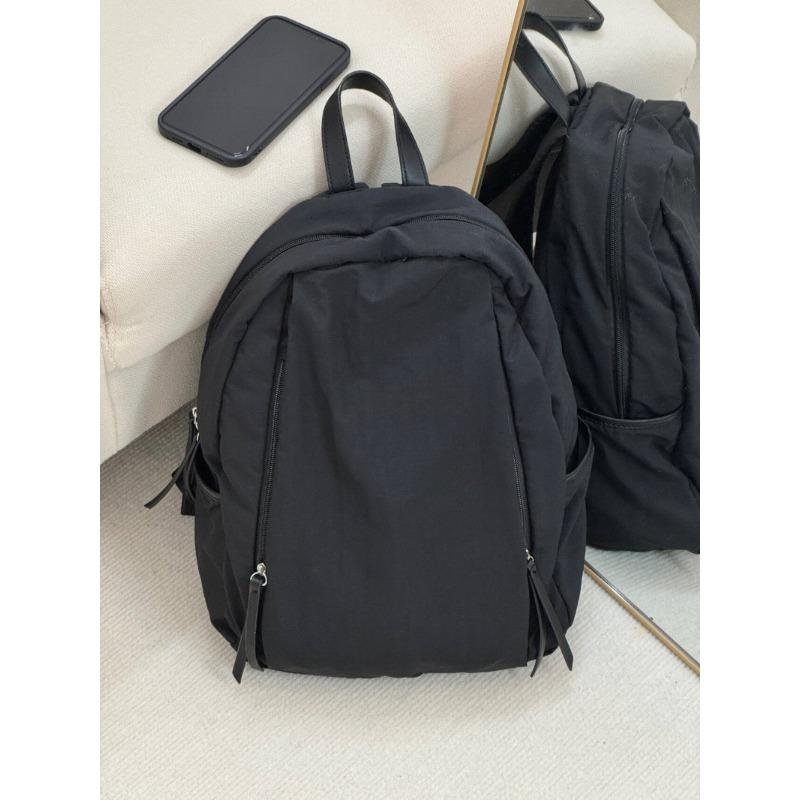 Canvas Backpack for Female College Students, Simple Harajuku High School Male Travel, Large-capacity Retro Backpack