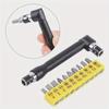 L-Shaped Double Head Screwdriver Utility Mini Socket Wrench 6.35mm Screwdriver Bits Key Tool and Screwdriver Bit Drill Set