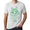Men’s Vintage Tee Shirt Graphic T Shirt Hardcore Gamer Since 1970 Vintage White