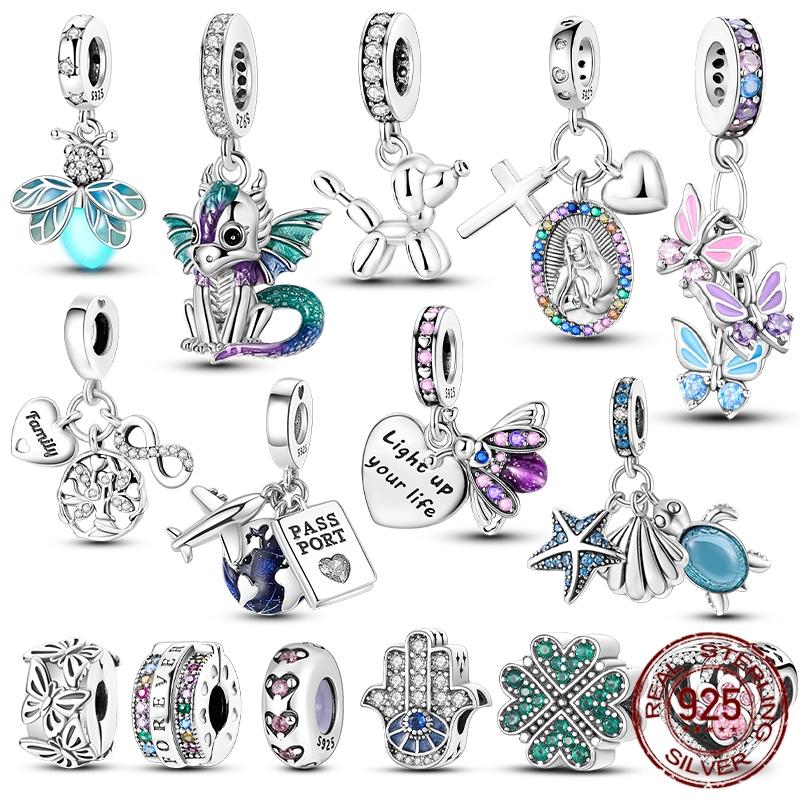 Copper Dragon Firefly Butterfly Puppy Heart Plane Travel Charm Bead Charms Compatible With Authentic Bracelets Zircon Ideal For Women Gift Gift