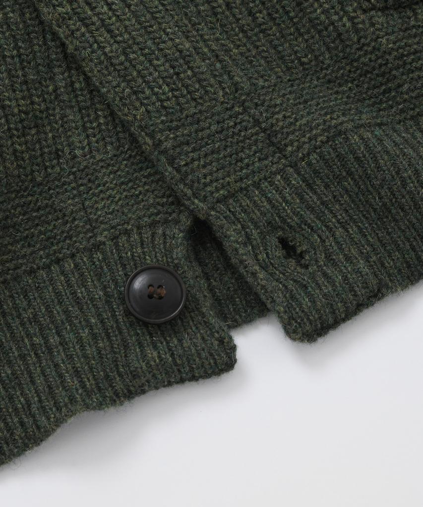 Frizmworks Heavy Wool Round Cardigan _ Forest Green