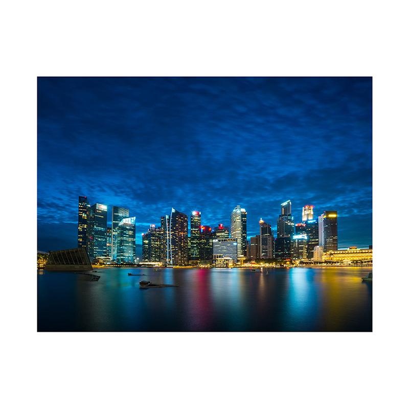 City Night View Tapestry for Living Room,Bedroom,Office,Landscape Photography Printing,Wall Hanging,Studio Props