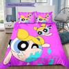 The Powerpuff Girls Bubbles Bedding Set, 1 Duvet Cover & 2 Pillowcases, Cozy Home Bedroom, Perfect Gift