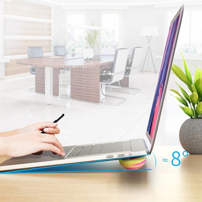 Portable Laptop Stand Ball Silicone Anti Slip Feet Improve Heat Dissipation Elevating Keyboard For Wrist Relief
