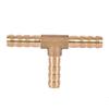 1Pc 6~16Mm Brass T Piece 3 Way Fuel Hose Connector For Compressed Air Oil Gas Pipe