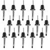 15 Pcs Stainless Steel Liquor Bottle Speed Pourers Tapered Spout With Rubber Dust Caps Perfect For Pubs, Clubs, Restaurants, Bars, Coffee Shops And Di