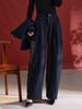 Sijiqing Women's Versatile Autumn Wide-Leg Wool Pants