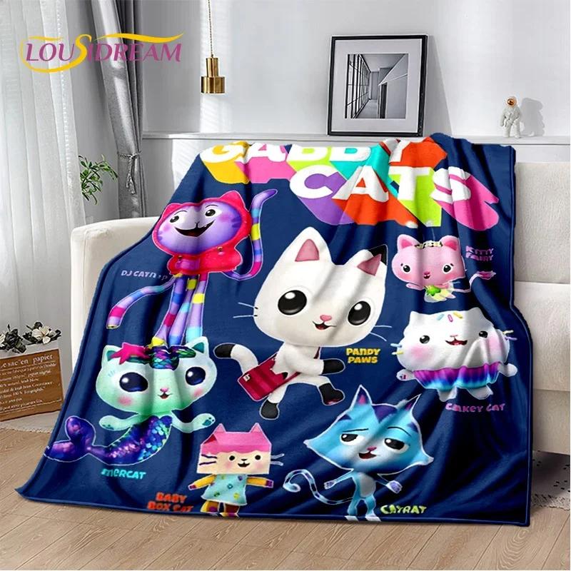 Süße Gabbys Puppenhaus-Cartoon-Decke, weiche Überwurfdecke für Zuhause, Schlafzimmer, Bett, Sofa, Picknick, Reisen, Büro, Ruhebezug, Decke, Geschenk