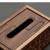 Vintage Walnut Wooden Tissue Boxes Rectangular Extractive Type Napkin Paper Towel Holders Home Desktop Toilet Box