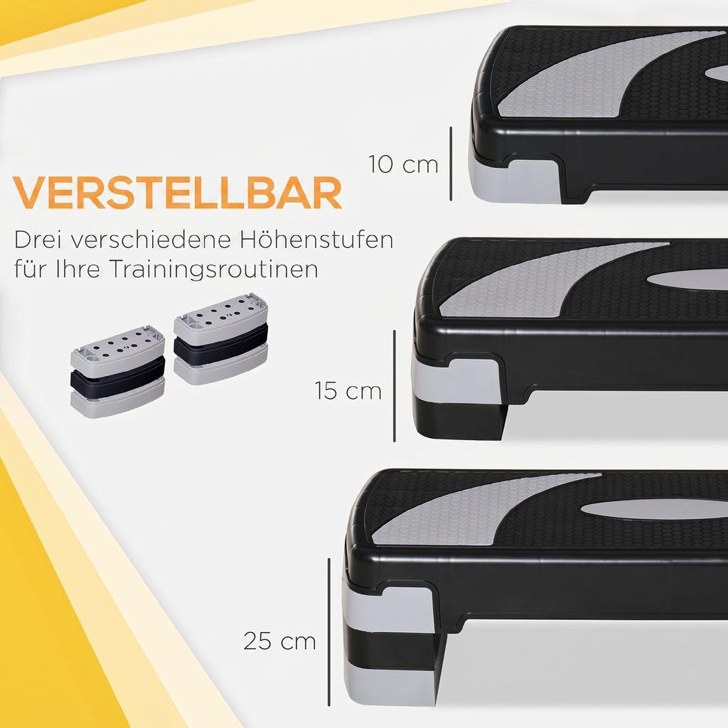 3-stufiger Aerobic-Stepper Step Verstellbare Blockplatte Training Yoga Fitness
