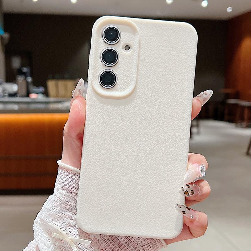 Silicone Candy Color Phone Case for Samsung S25 S24 S22 Ultra S23 S21 S20 Fe A55 A54 A53 S26 A35 A34 A15 A16 A14 A17 A37 A57 5G Leather Texture Cover