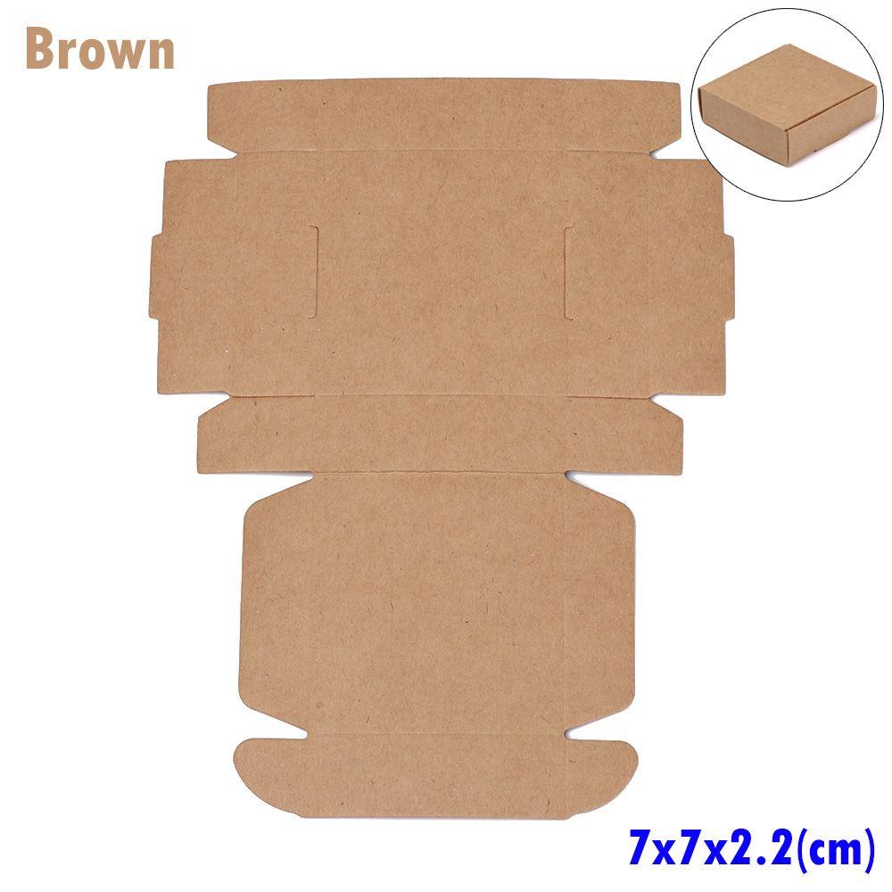 10pcs 9sizes Small Gift Craft Handmade Kraft Paper Box Wrapping Cardboard Package Candy Storage