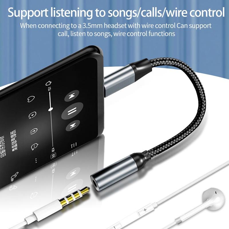 FONKEN Headphone Adapter USB C Type C To 3.5mm Jack Cable AUX Adapter Type-C 3.5 Audio Converter Cable