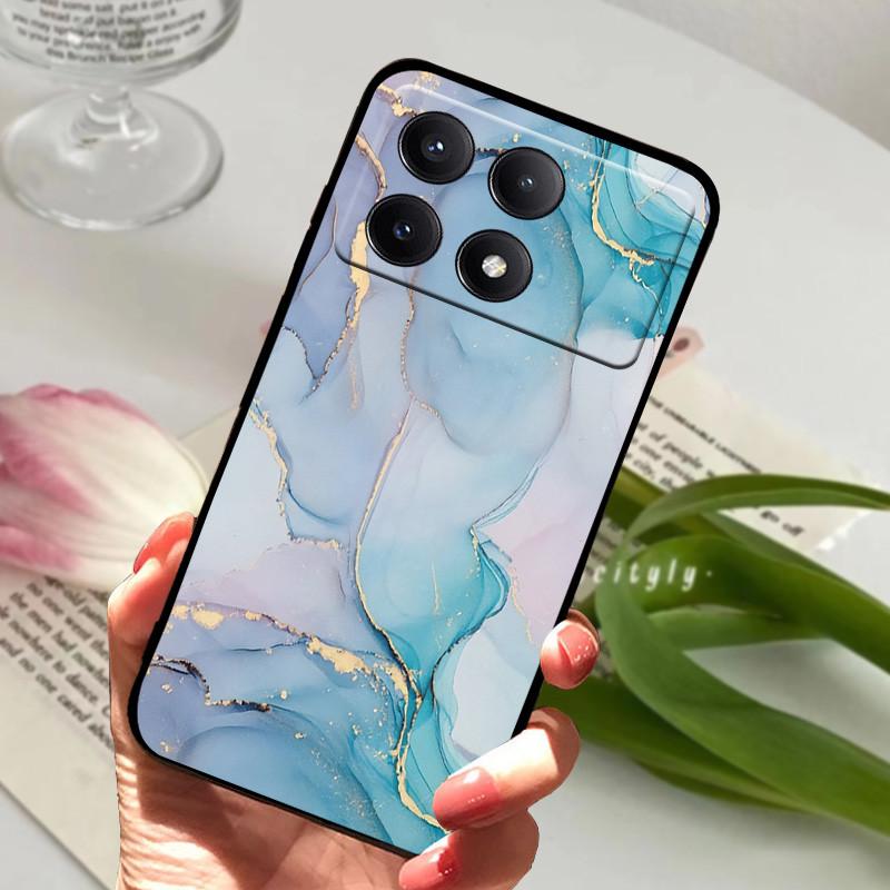 POCO X6 Pro 5G tokhoz POCOX6 Ütésálló Puha TPU Szilikon Telefonfedél Xiaomi POCO X6 Pro 5G-hez Capa Rajzfilm Matt Ütésvédő
