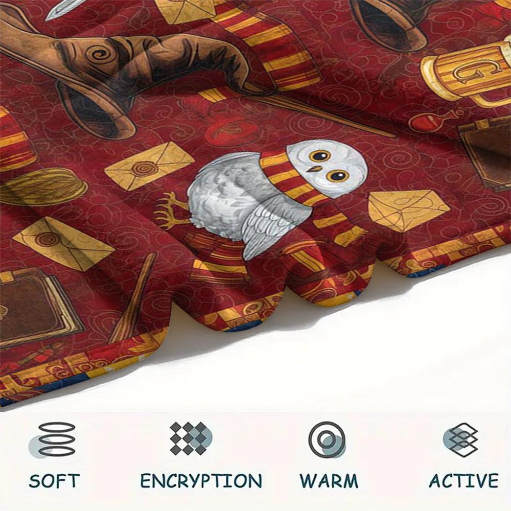 1 pièce Couverture en Flanelle Imprimée Dessin Animé, Haute Qualité Confortable pour Toutes les Saisons, Décoration de Maison, Chaleur et Confort, Parfait pour un Cadeau de Noël ou d'Anniversaire
