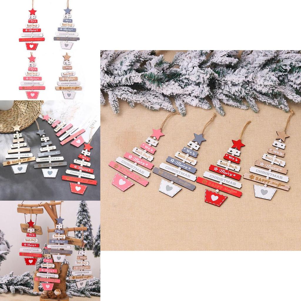 Cheerful Wooden Christmas Ornaments For Tree Home And Festive Party Decor