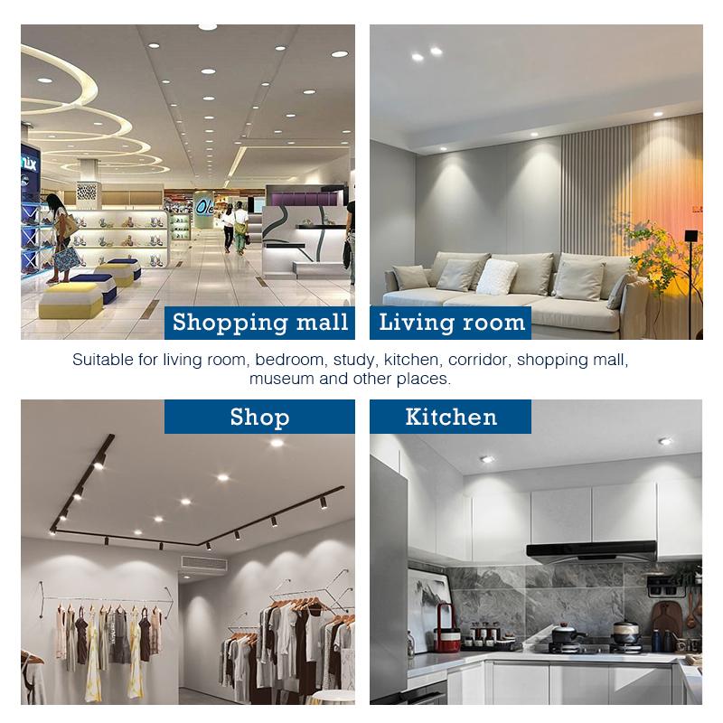 Led Downlight Recessed Round Ceiling Lamps DC 12V 24V AC110V 220V 5W 9W 12W 15W 18W Spotlight For Home Decor Living Room