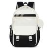 Schoolbag, lightweight and large-capacity, junior high school students and girls, high school color matching, simple backpack, casual