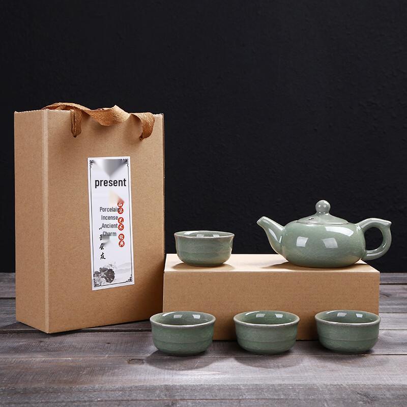 Yi Pan Ge Kiln Ru Kiln Style Ceramic Tea Set