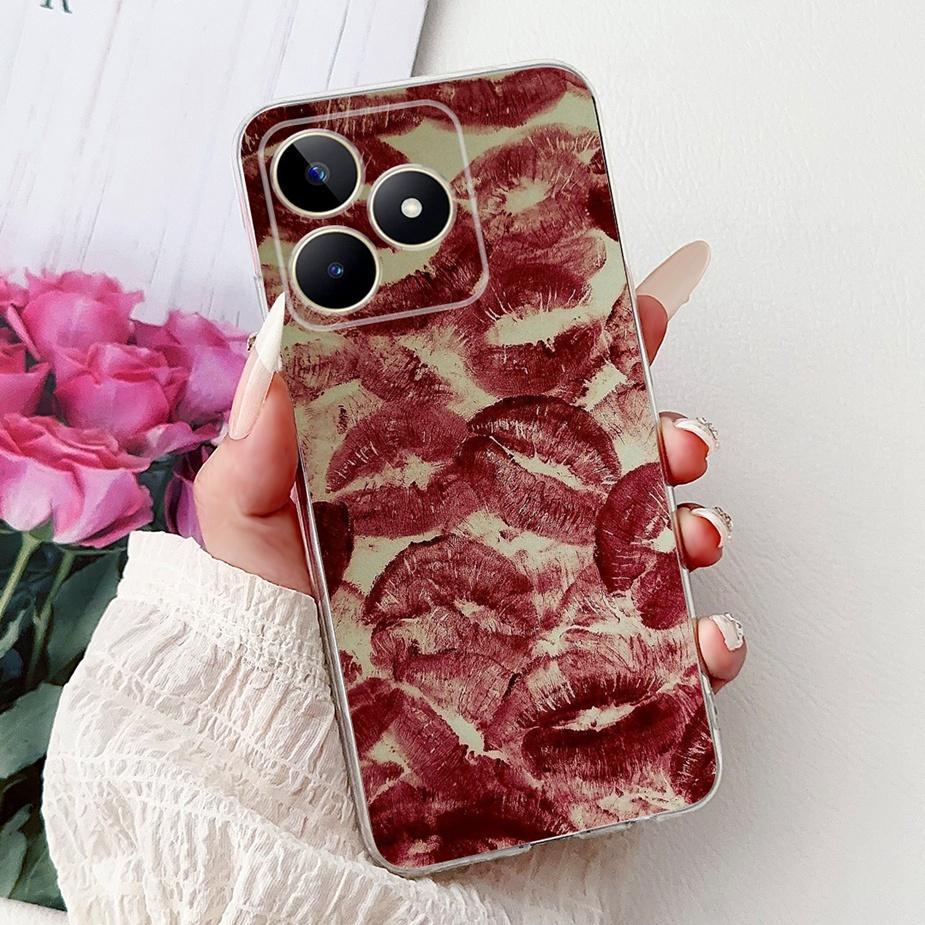 For Realme Note 50 Case RMX3834 Cute Cat Painted Cover Clear Silicone Soft TPU Phone Case For Realme Note 50 Note50 Fundas Coque