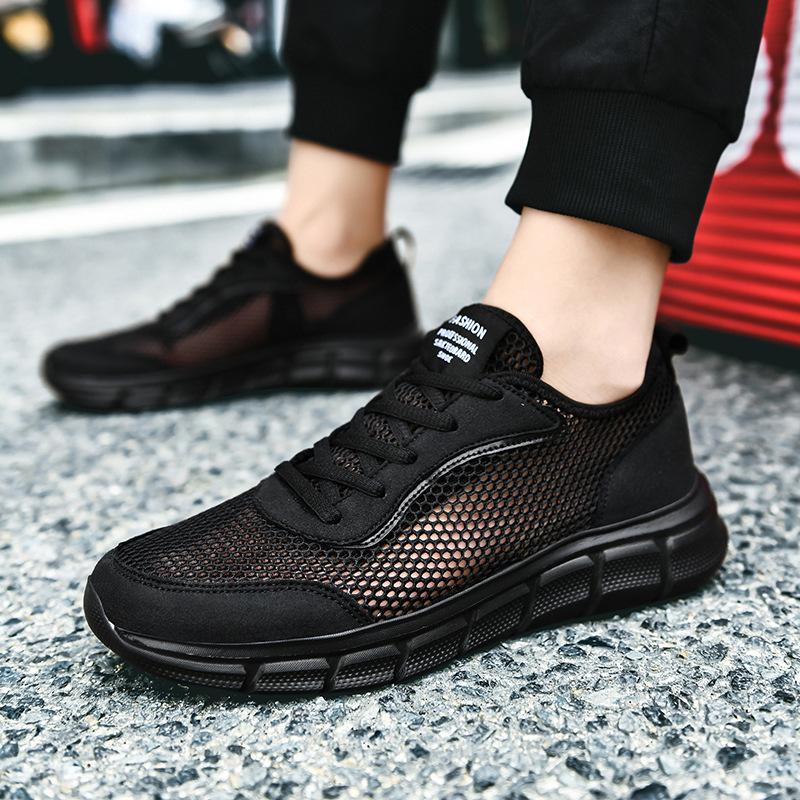 Mesh Shoes Men Sneakers Breathable Light Men's Casual Shoes Lace-Up Walking Footwear Tenis Masculino Zapatillas Hombre