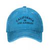 Vintage Los Angeles Tecknad Basebollkeps för Män Kvinnor Sliten Denim Snapback Hatt Utomhus Sommarkeps Hatt