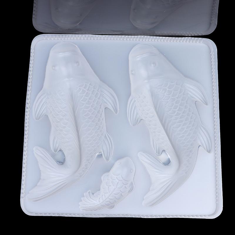 1 st Kreativa Koi Karp Silikon Tårtformar 3D Tvålform Choklad Glassform DIY Tårtbakningsverktyg