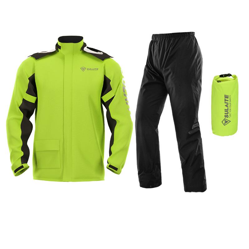 Men Motorcycle Raincoat Motorbike Rain Suit Moto Reflective Rain Coat Jacket Pants Biker Rain Waterproof Motorcyclist