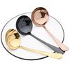 1Pc Colorful Soup Spoon Creative Mirror Stainless Steel Soup Spoon Long Handle Thicken Spoon Kitchen Bar Cooking Tools