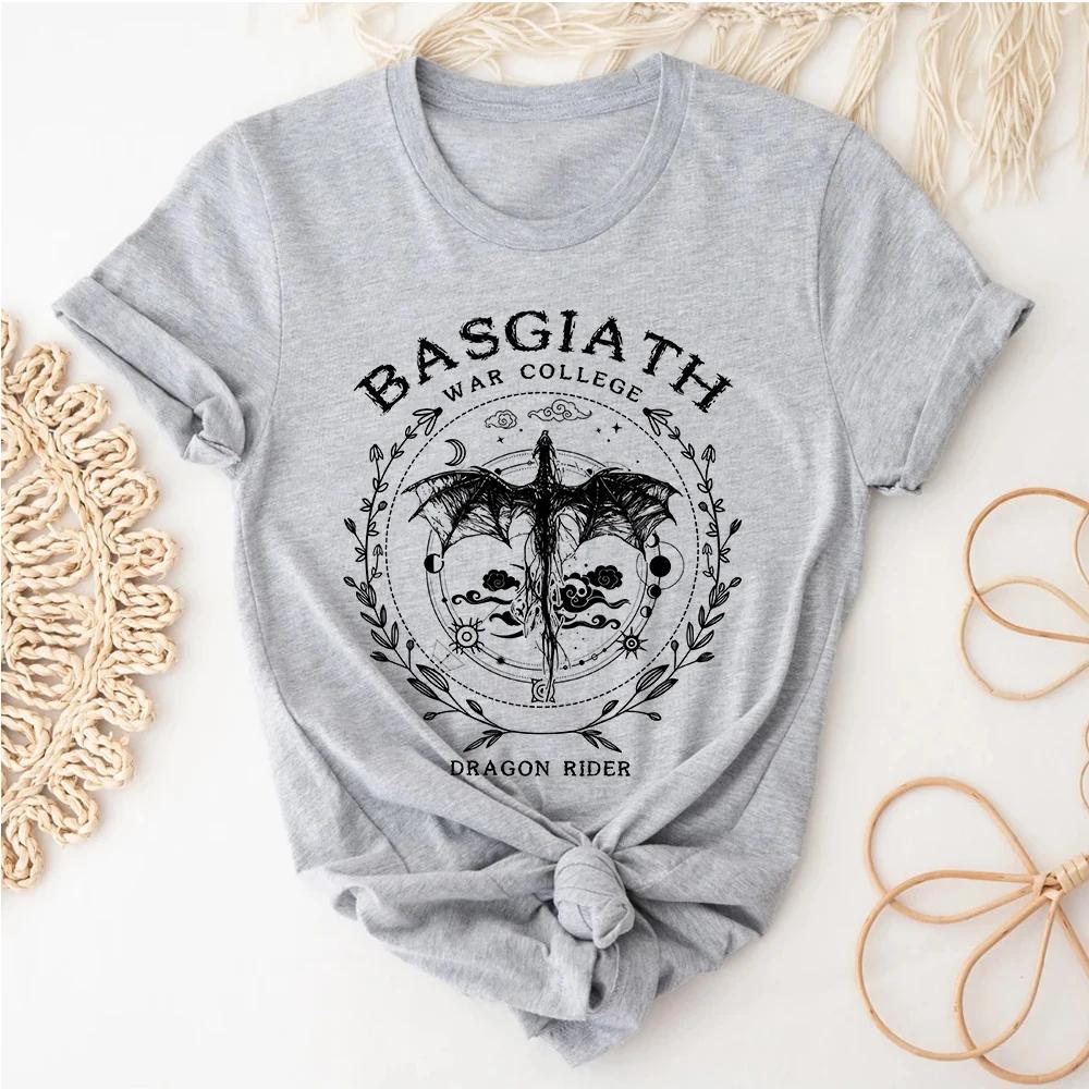 Fourth Wing Printed TShirt Women Designer Comic Summer Top feUnisex 2000s Shortsleeved Retro Street Y2K Casual Tops Clothing